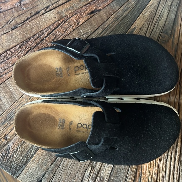 BIRKENSTOCK Boston Chunky Clogs Black/White Size 38 - Picture 4 of 5